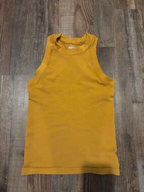 Athleta Golden Mustard Ribbed Tank